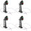 4Pcs Artificial Mini Signal Model Black for Mini Garden and Sand Table 6