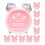 50Pcs Durable Pink Resin Miniature Clock Models for Scene Decor 2