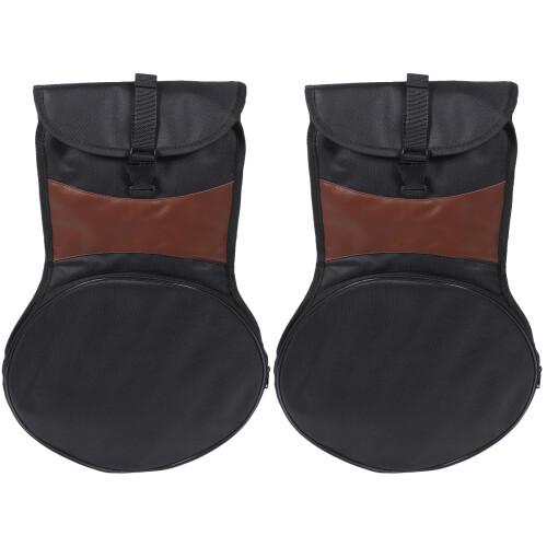 2Pcs Black Drum Pad Storage Bag Oxford Cloth Drum Accessories Case 2
