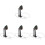 4Pcs Artificial Mini Signal Model Black for Mini Garden and Sand Table 3