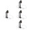 4Pcs Artificial Mini Signal Model Black for Mini Garden and Sand Table 7