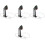 4Pcs Artificial Mini Signal Model Black for Mini Garden and Sand Table 4