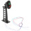 4Pcs Artificial Mini Signal Model Black for Mini Garden and Sand Table 2