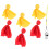 5Sets Assorted Color Football Referee Flags with Whistle Kit 1