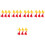 5Sets Assorted Color Football Referee Flags with Whistle Kit 6