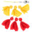 5Sets Assorted Color Football Referee Flags with Whistle Kit 3