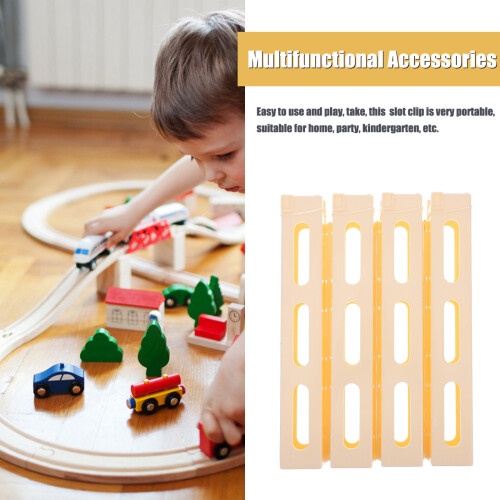16Pcs Beige Plastic Domino Train Clips Easy Use for Kids 1