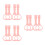 12Pcs Pull Up Bars Pink PP Pull Rings Toddler Walking Assist 3