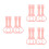 12Pcs Pull Up Bars Pink PP Pull Rings Toddler Walking Assist 5
