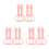 12Pcs Pull Up Bars Pink PP Pull Rings Toddler Walking Assist 7