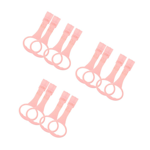 12Pcs Pull Up Bars Pink PP Pull Rings Toddler Walking Assist 1