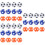 36Pcs Table Football Balls Colorful Hips Material Replacement Set 9