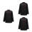 3Pcs Black Long Sleeve Chef Coat Breathable Restaurant Uniform 2