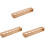 3Pcs Beige Wood Storage and Display Organizer Tray 6