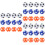 36Pcs Table Football Balls Colorful Hips Material Replacement Set 8