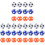 36Pcs Table Football Balls Colorful Hips Material Replacement Set 4