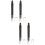 4Pcs Reusable Black ABS Eye Makeup Brush Set Eye Shadow Pens 8