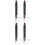 4Pcs Reusable Black ABS Eye Makeup Brush Set Eye Shadow Pens 6