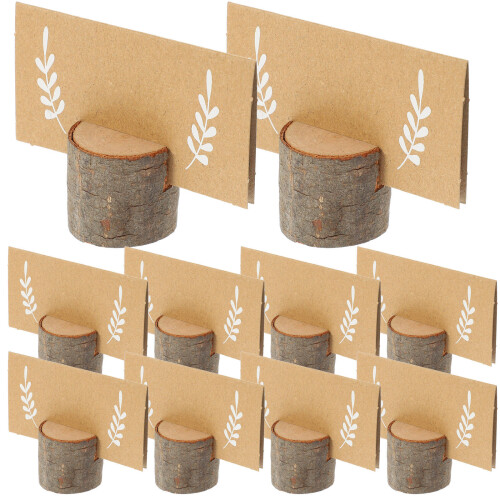 4Sets Wood Memo Holders Multi-Color Tabletop Decorative Clips 1