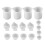 48Pcs Flexible White Silicone Cups DIY Epoxy Tool Set for Resin Crafts 1