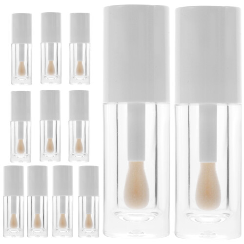 60Pcs Durable Plastic Lip Gloss Tubes Refillable with Easy-Apply Wand