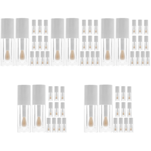60Pcs Durable Plastic Lip Gloss Tubes Refillable with Easy-Apply Wand 2