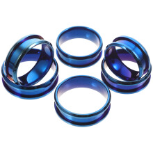 12St Blauwe Ringen Set Roestvrij Ring Blank Voor Sieraden