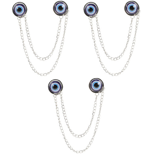 3St Gekleurde Evil Eye Ketting Boutonnières Kleding 2