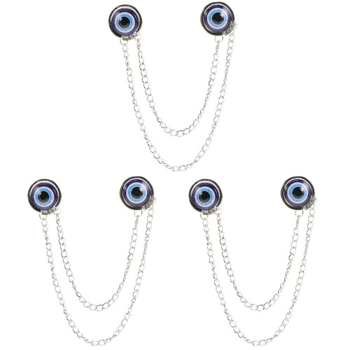 3St Gekleurde Evil Eye Ketting Boutonnières Kleding 1