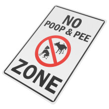 4St Waarschuwingsbord Wit Ijzeren Hondenbord Voor En Gras