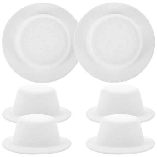 12Pcs Multi-Function White Felt Miniature Hats for Doll DIY Supply 1