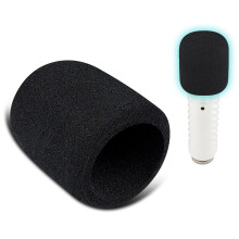 2Pcs Microphone Windscreen Foam for Rode Podcaster, Noise Reduction Mic Pop Filter Cover Black