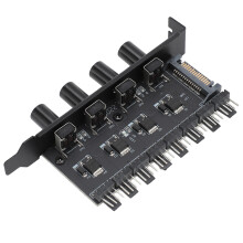Controllore Ventole PC 12V 8 Canali SATA PWM 4PIN 3PIN Manopola Manuale