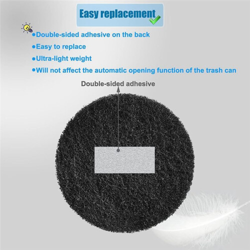12Pack Trash Can Absorbing Filters, Activated Charcoal Purifying Deodorizer for Trash Cans, Compost Buckets-Round 1