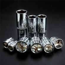 10 Stuks 1/4 Inch Buitendop met Lange Zeskantige Dopkop en Gecombineerde Ratelsleutel