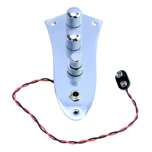 3 Jazz JB Bass Loaded Wired Control Plate för 3-SträNgad Basgitarrdelar JB-09CR 2
