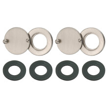 Brushed Nickel Door Peephole Cover, Rotating Privacy Design, Self Adhesive, 5/8' 2pcs