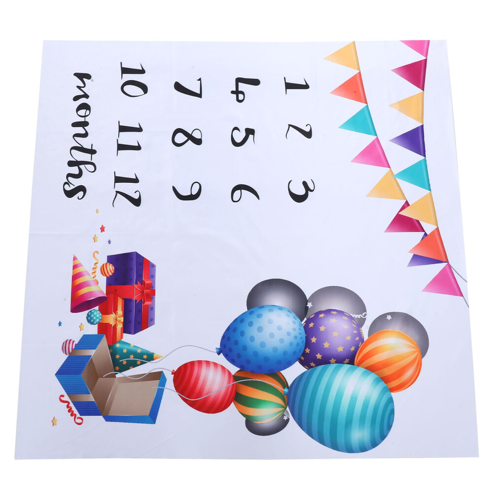 Baby Monthly Milestone Blanket Cloth 100x100cm Newborn Photography Backdrop