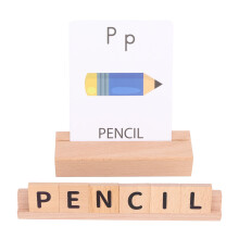 Holz Alphabet Bauklötze Buchenholz Pädagogisch für Kinder & Erwachsene Lernen