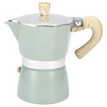 Italienische Kaffeemaschine, elegante achteckige Espressokanne für 3 Tassen (5 oz), robuste Aluminium-Mokakanne für Gasherde, Elektrothermischer