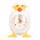 Cute Egg Shell Chicken Alarm Clock - White, ABS, 158g Bedside Decor 2