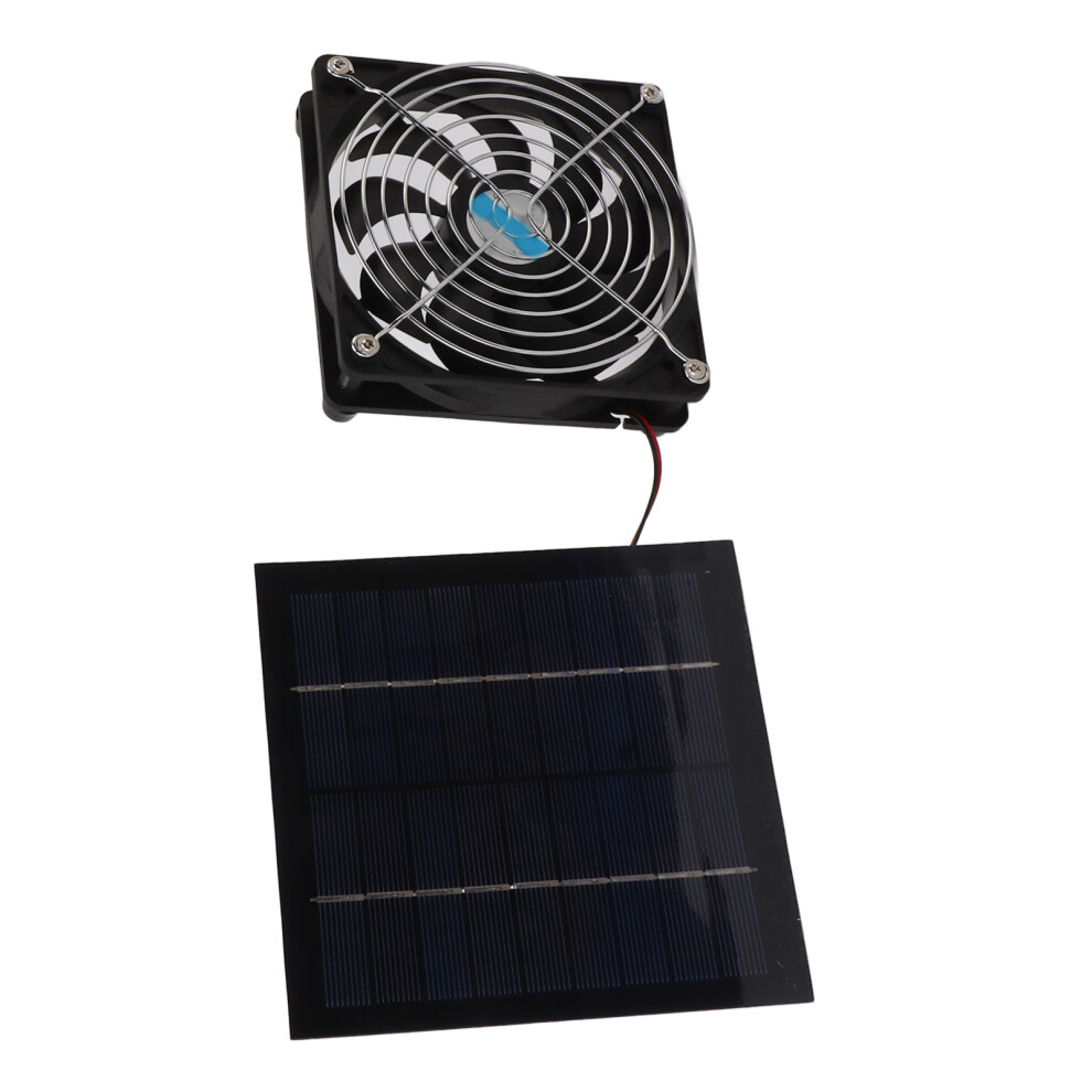 20W Solar Exhaust Fan 12cm Portable Greenhouse RV Pet House