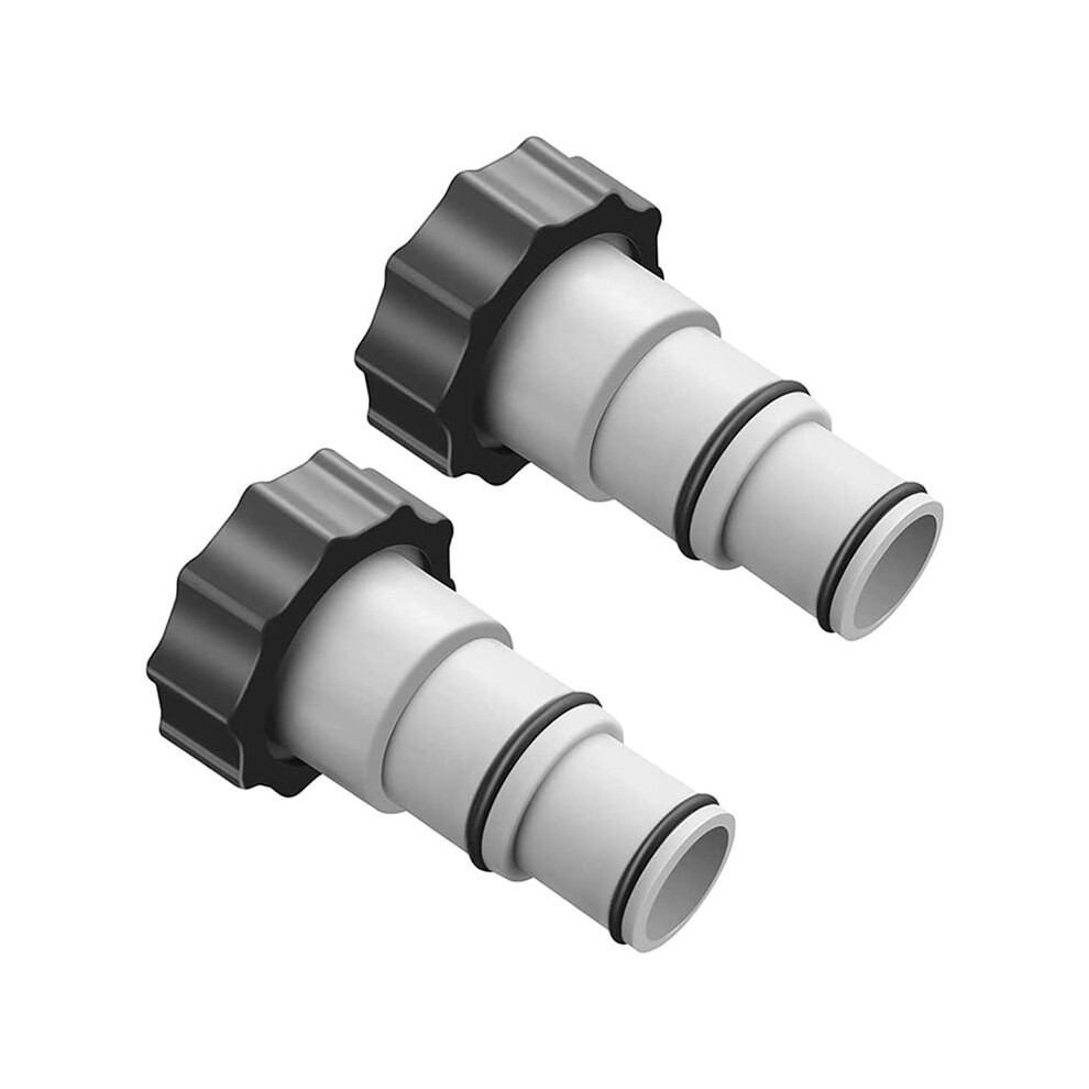 2Pcs Replacement Hose Adapter For Above Ground Swimming Pool, 1.5 To 1.25 Inch Hose Adapter For Threaded Pumps 4712366921702