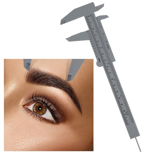 Eyebrow Measuring Ruler Brow Mapping Ruler Tool  Vernier Caliper Double Scale Ruler for Student Office 1