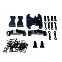 Metal Balance Chassis Board BalancíN Kit para WPL B16 B36 1/16 RC Car Upgrade Parts Modificado Accesorios,Black