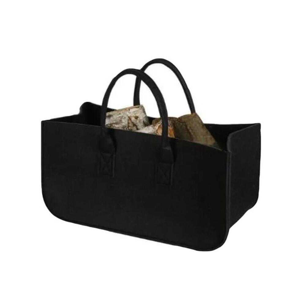 Accessory Decoration Stylish Storage Bag Newspaper Picnic Clothes Firewood Shopping Travel Basket Black Tauoh