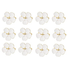 Serviettenringe, 12 StüCk, Blumen, Serviettenringhalter, Esstische, Ringe, Elegante Verzierung, Tischdekoration, Weiß
