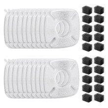 20 Pack Replacement Filters & 20 Pack Replacement Pet Water Filters Replacement, Triple Filtration System Cat Fountain