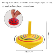 10Pcs Wooden Multicolor Rotating Gyroscopes Kids Decompression Toys 4x4.5cm