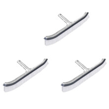 3X Swimming Pool Brush , 18-Inch Polished Aluminum Brush , for Cleaning Walls and Tiles (Not Including Poles)